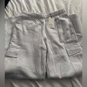 TNA Cozy Fleece Mega Cargo Wide Leg Sweatpants